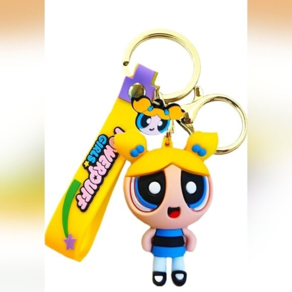 Accessories - Powderpuff Girls Bubbles Keychain Or Bag Charm (New)